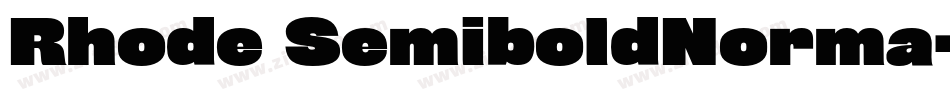 Rhode SemiboldNorma字体转换
